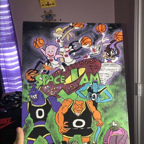 Space jam custom canvas! - Picture 1 of 5